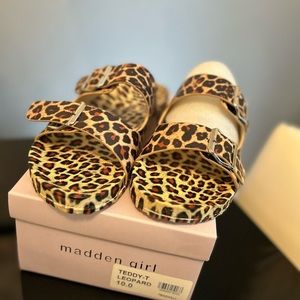 Madden Girl sandals new size 10 leopard print